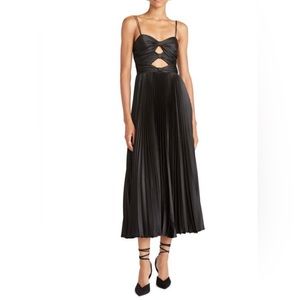 New AMUR
Afra Cut Out Pleated Midi Dress size 4